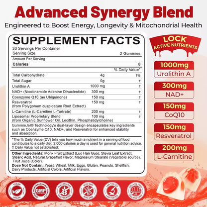 Anti Aging Urolithin A Gummies for Vitality Boost