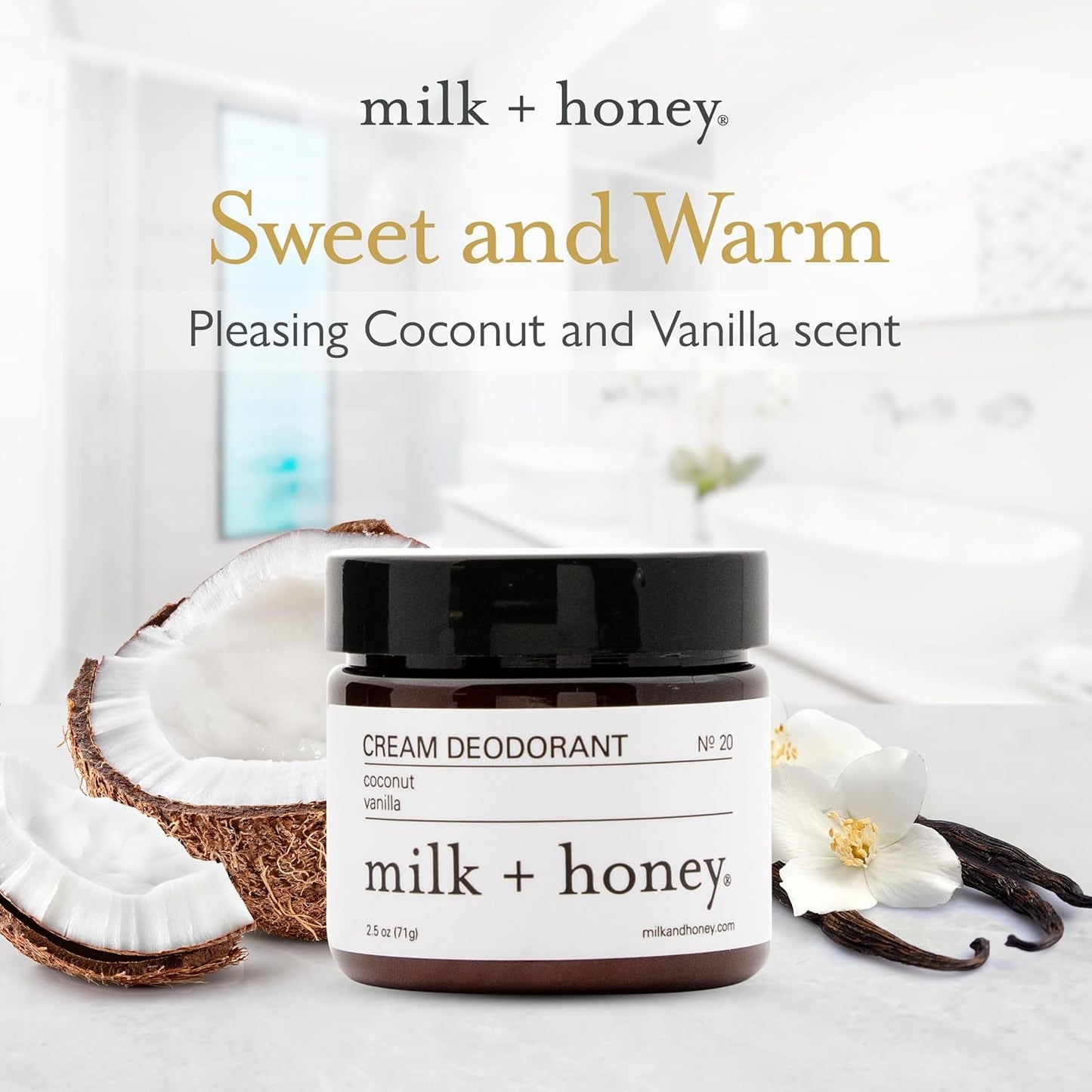 Gentle Coconut Vanilla Natural Deodorant Stick