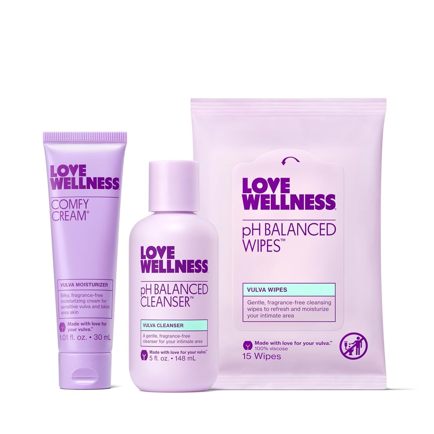 Natural Intimate Care Kit 3 Piece Set - Soothing Balance - Mycosmeticslondon