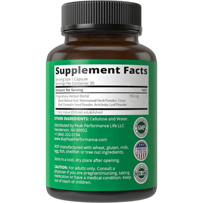 Natural Herbal Cleanse Detox Supplement - 30 Capsules