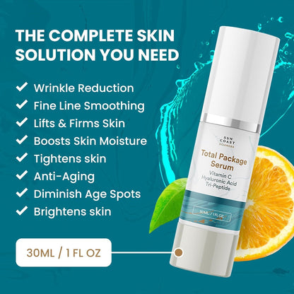 Advanced Anti Aging Face Serum 30ml with Peptides and Vitamin C