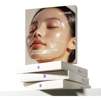 Hydrating Collagen Face Mask 4 Pack - Glowing Skin Care - Mycosmeticslondon