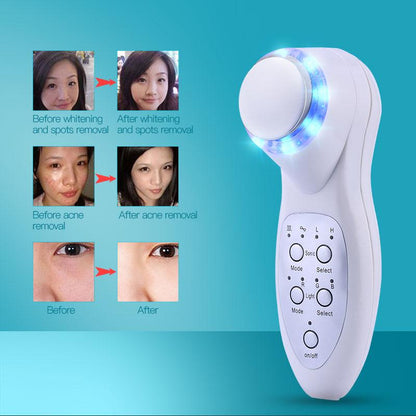 Compact 7 Color LED Face Spa Device - Deep Cleansing Skin Rejuvenator