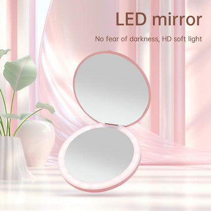Compact Rechargeable LED Travel Makeup Mirror