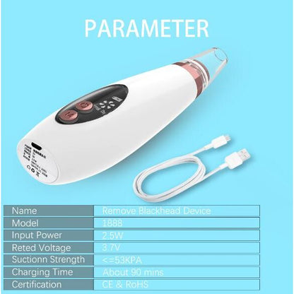 Portable Rechargeable Blackhead Vacuum Cleaner Tool