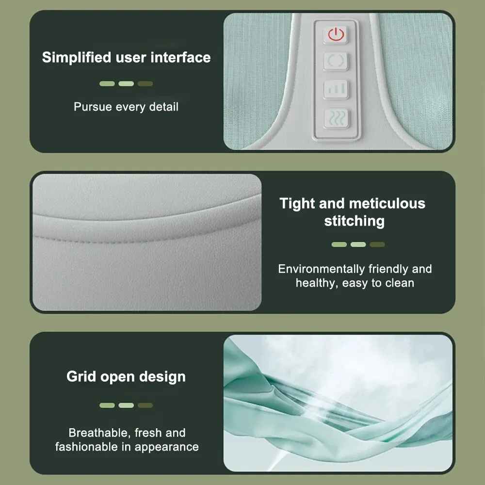 Heated Foot Massager with Vibrations for Lumbar Back Knee Pain