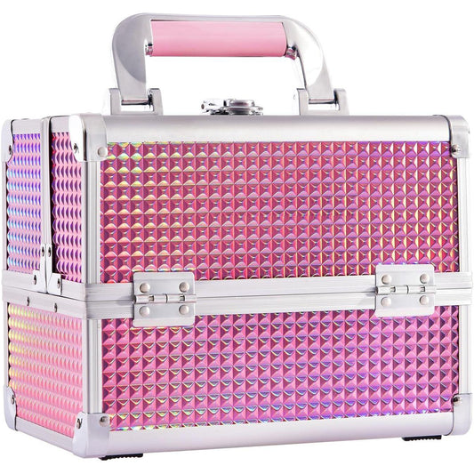 Portable Pink Travel Makeup Storage Case - Mycosmeticslondon