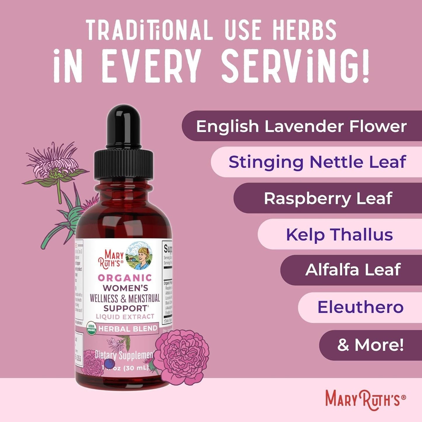 Natural Hormone Balance Herbal Liquid Supplement 30ml