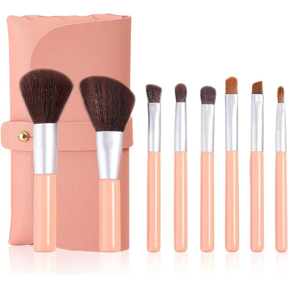 Pink Pro Makeup Brush Kit with Travel Case