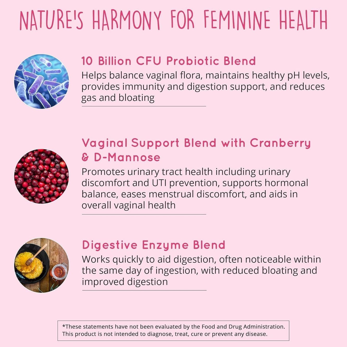 Natural Women's Probiotic for Vaginal Health & Digestion