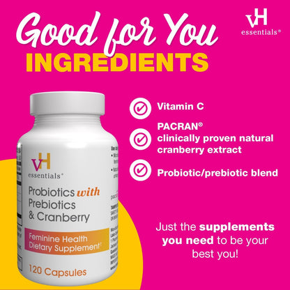Women's Probiotic Supplement with Cranberry & Prebiotics