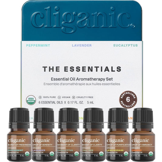 Natural Aromatherapy Essential Oil Starter Kit 6pc - Mycosmeticslondon