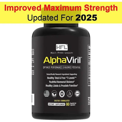 Premium Testosterone Supplement for Men - 80 Capsules