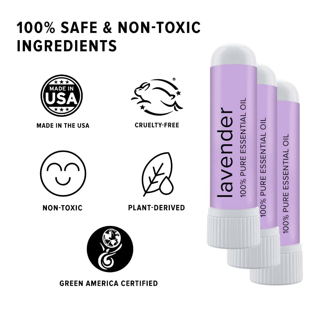 Natural Lavender Oil Stress Relief Inhalers 3 Pack