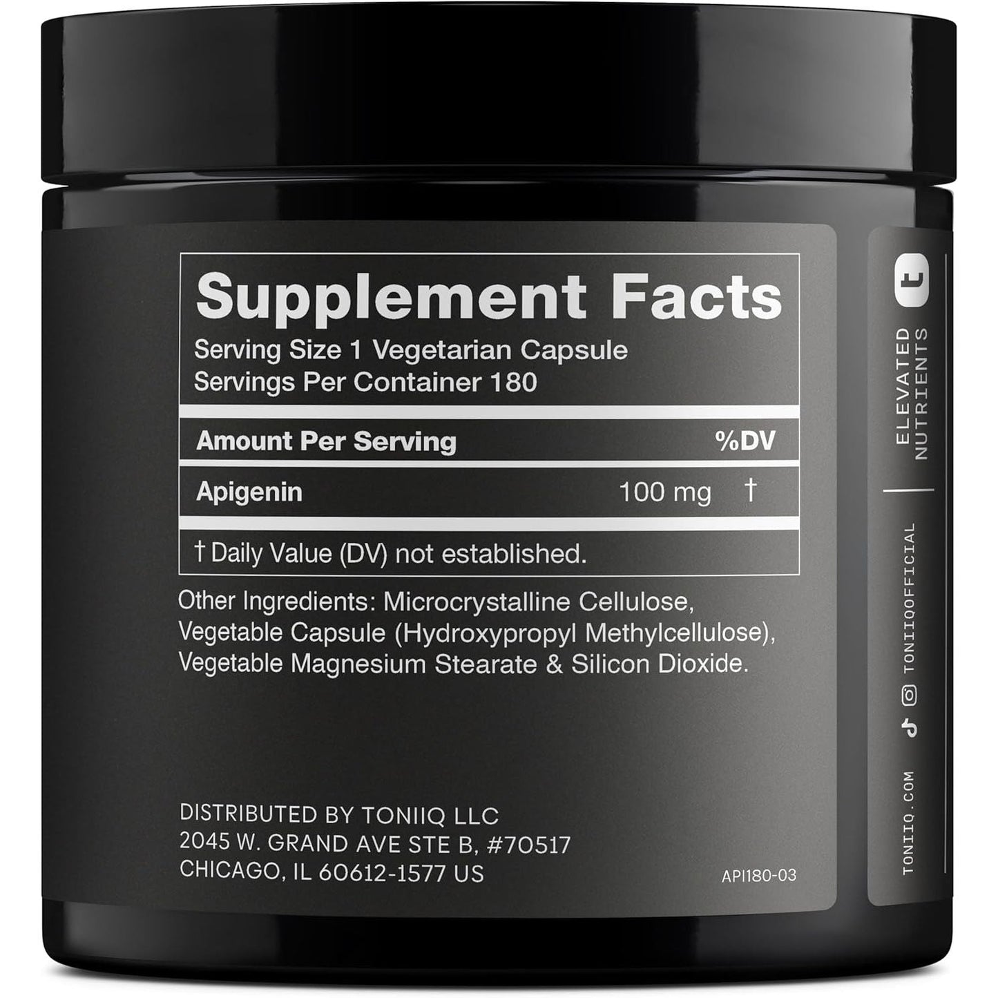 Natural Apigenin Supplement 180 Caps - Boost Energy & Wellness
