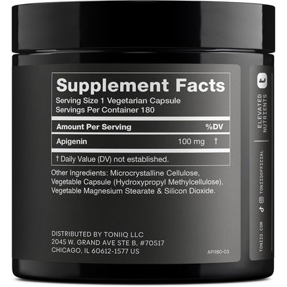 Natural Apigenin Supplement 180 Caps - Boost Energy & Wellness