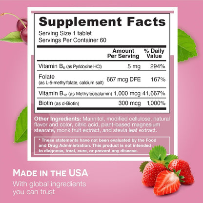 Fast Dissolving Vitamin Tablets for Energy and Brain Boost