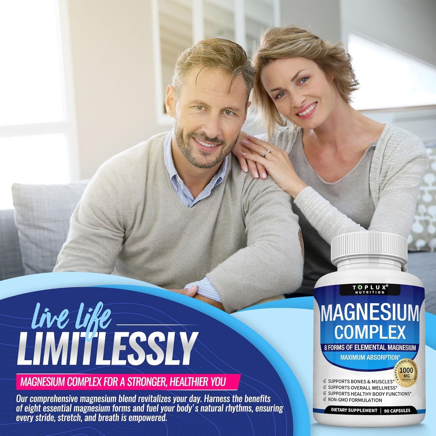 High Strength Magnesium Tablets for Energy and Fitness
