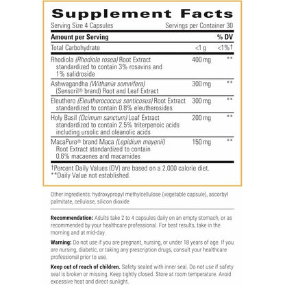Natural Stress Relief 120 Capsules - Calm Mind Supplement