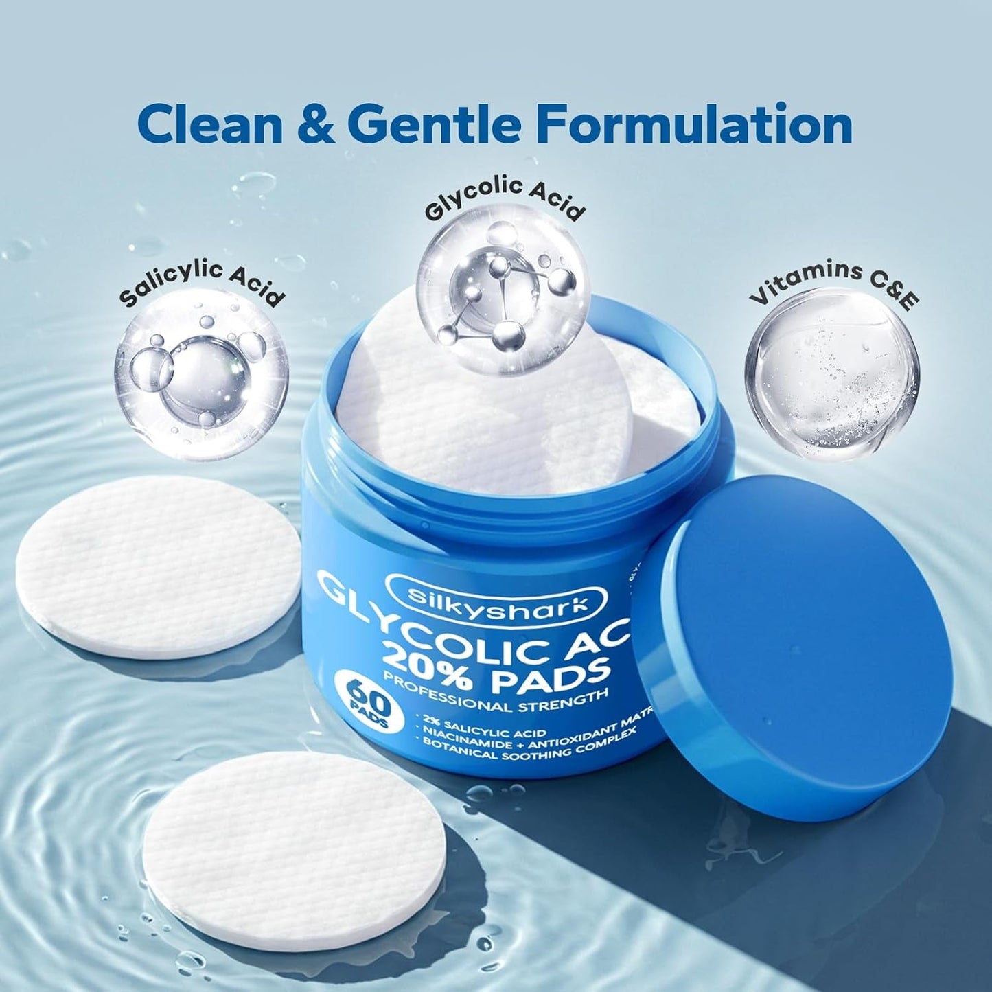 Exfoliating Glycolic Acid Face Pads 20% - 60 Count