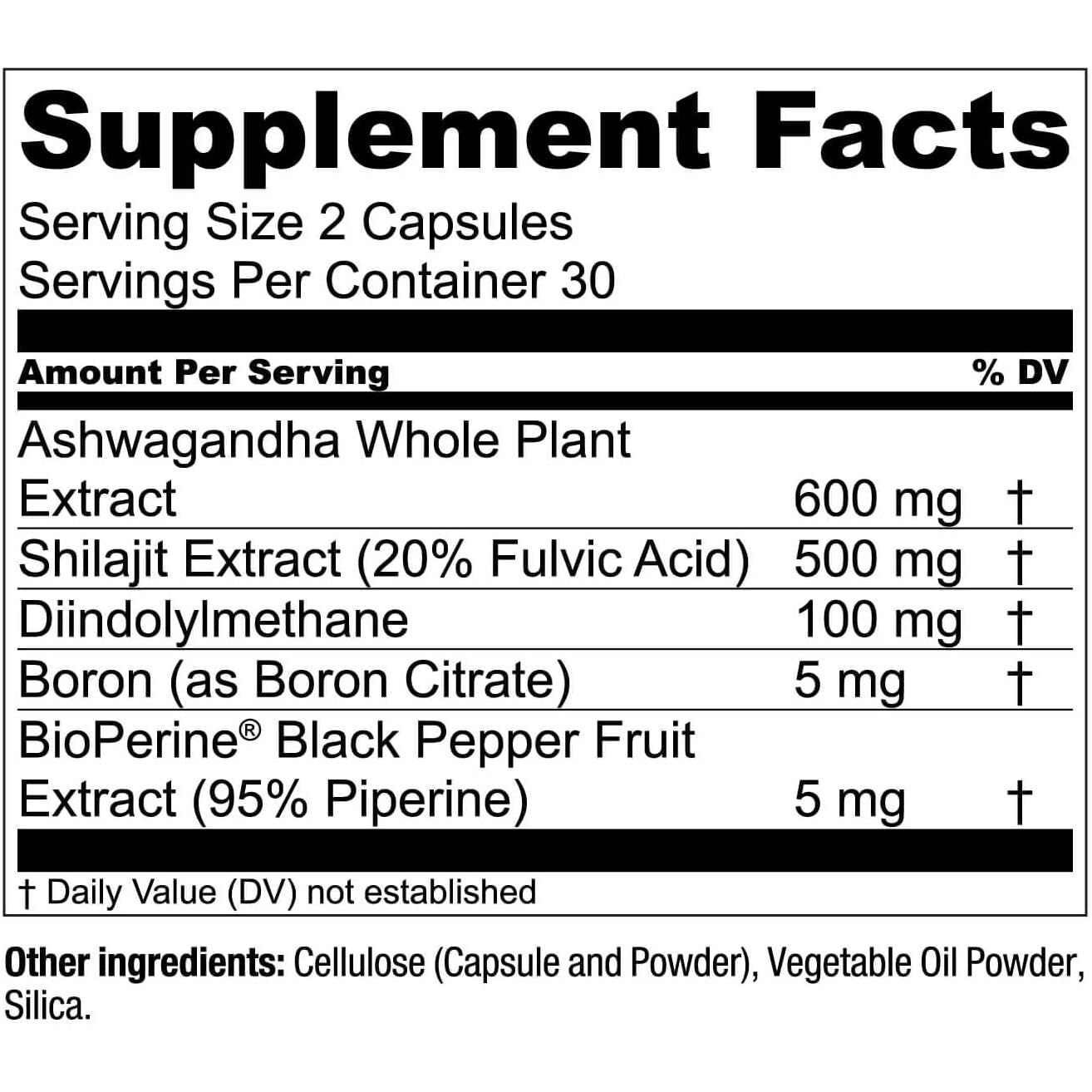 Natural Testosterone Boost Supplement 60 Capsules