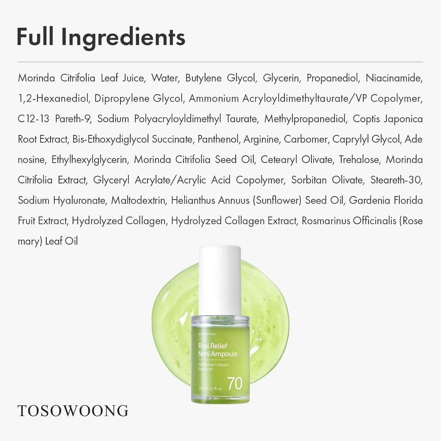 Natural Soothing Noni Serum 33ml Moisturizing Calm Skin Glow