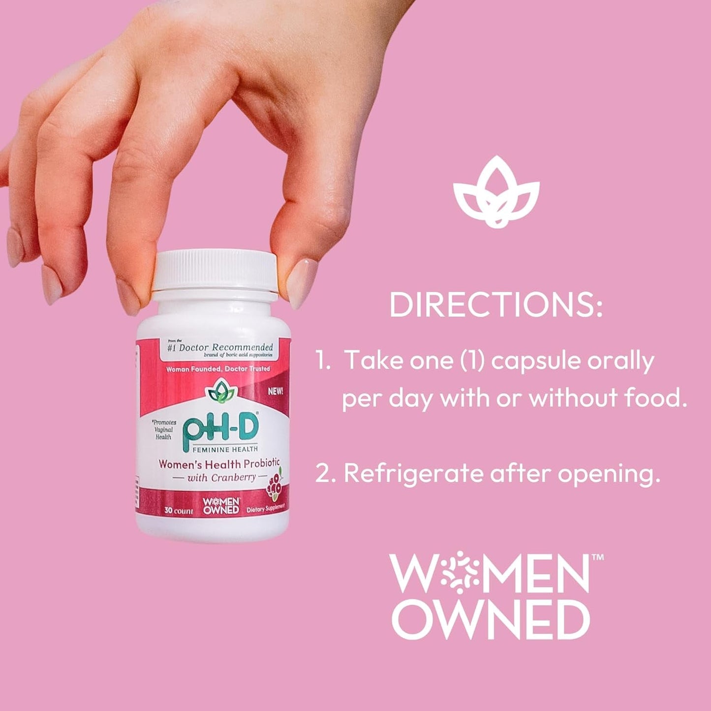 Natural Women's Probiotic for Vaginal Health & Digestion