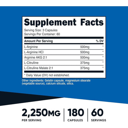 Maximum Strength Nitric Oxide Supplement 2250MG