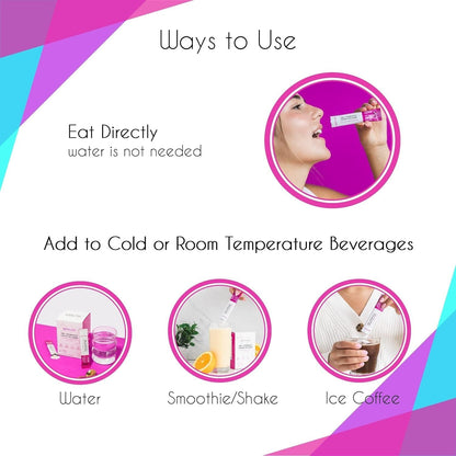 Natural Beauty Collagen Probiotic Supplement Sticks