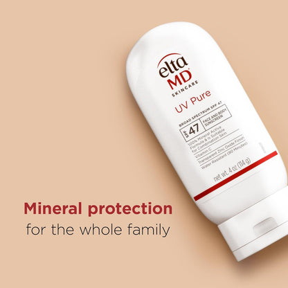 Natural SPF 47 Mineral Sunscreen Lotion for Face & Body