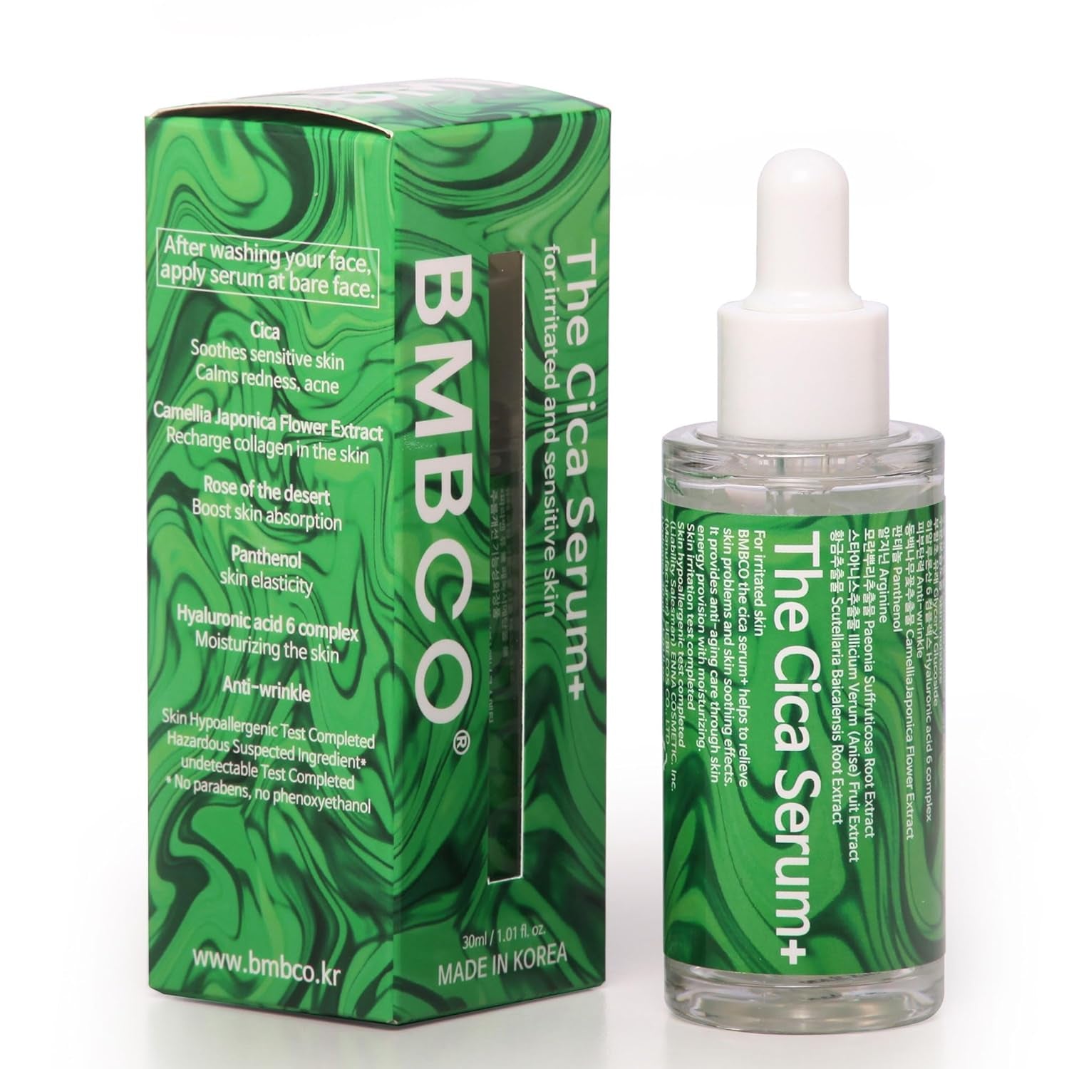 Natural Cica Face Serum 30ml - Moisturizing Calming Skin - Mycosmeticslondon