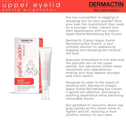 Firming Upper Eyelid Cream for Sagging Lids