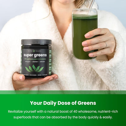 Green Food Supplement Powder - Natural Berry 30 Servings