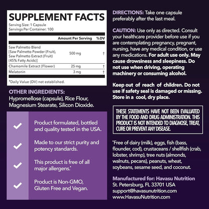 Natural Prostate Support Sleep Aid Supplement