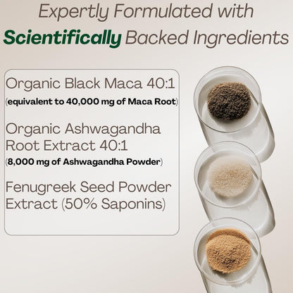 Premium Maca Supplement 40X Strength Organic Capsules