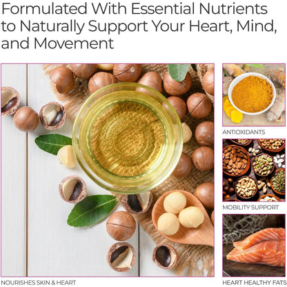Heart Healthy Omega Softgels with Turmeric Supplement