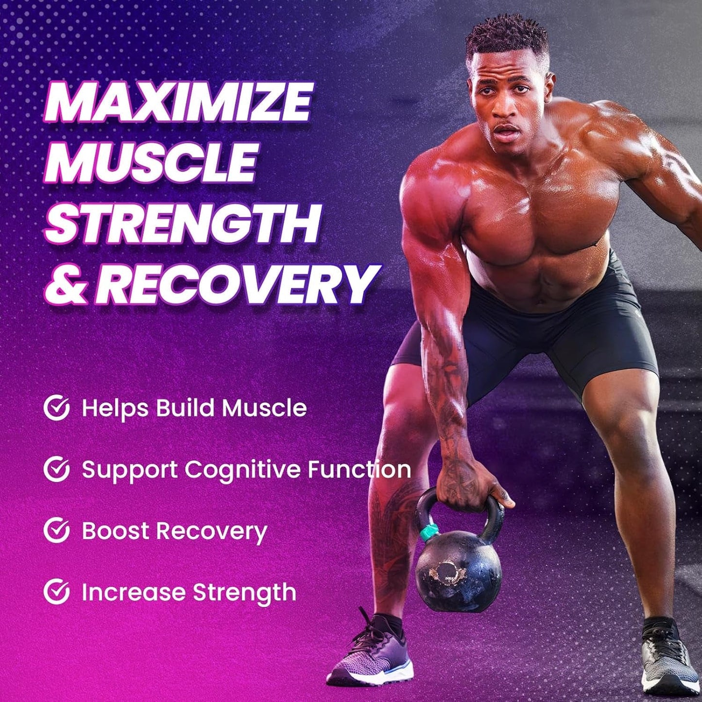 Fruit Flavor Creatine Gummies for Muscle Boost & Recovery