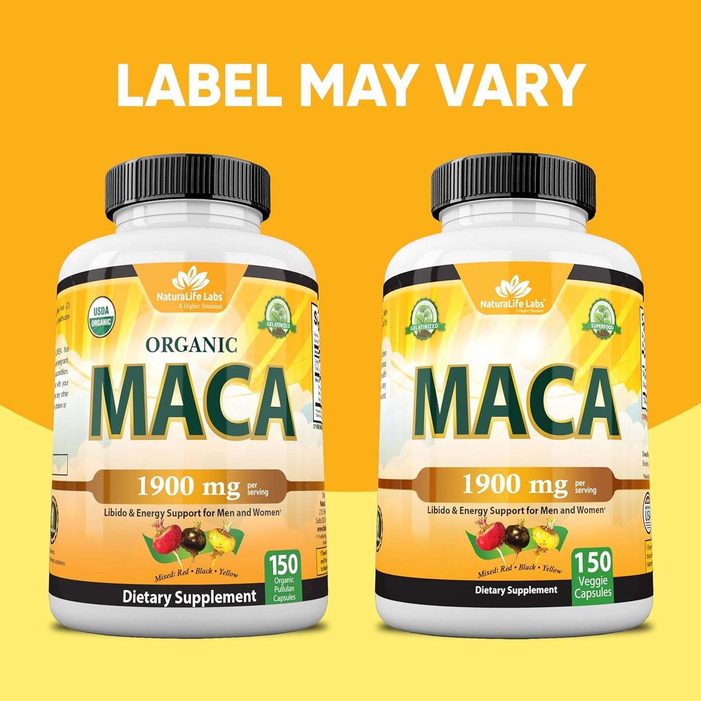 Premium Maca Root Supplement - 1900mg Vegan Energy Boost Capsules