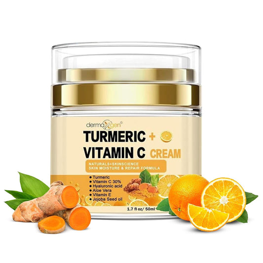 Natural Turmeric Face Cream with Vitamin C Moisturizer - Mycosmeticslondon