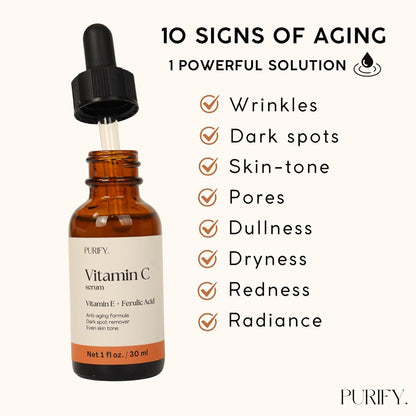 Natural Vitamin C Face Serum 30ml - Anti Aging Skin Care