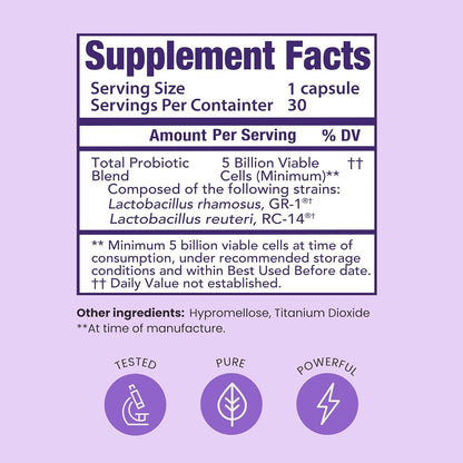 Natural Vaginal Probiotic Capsules for pH Balance & Relief