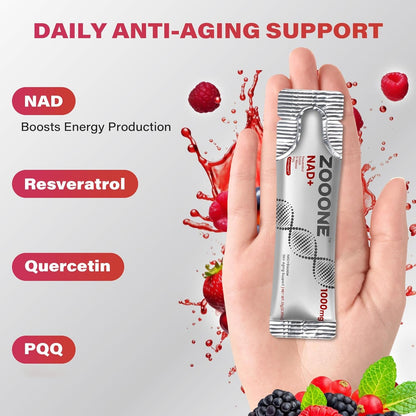 Powerful NAD+ 1000mg Liquid Supplement Packets