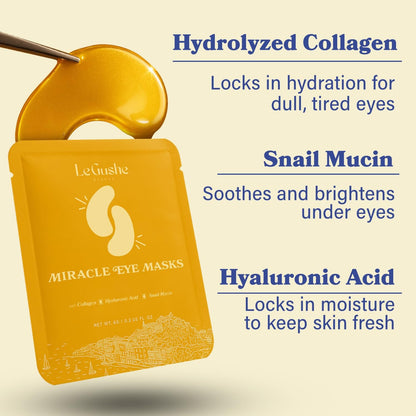 Gold Collagen Eye Masks - 30 Pack, Anti Aging Treatment