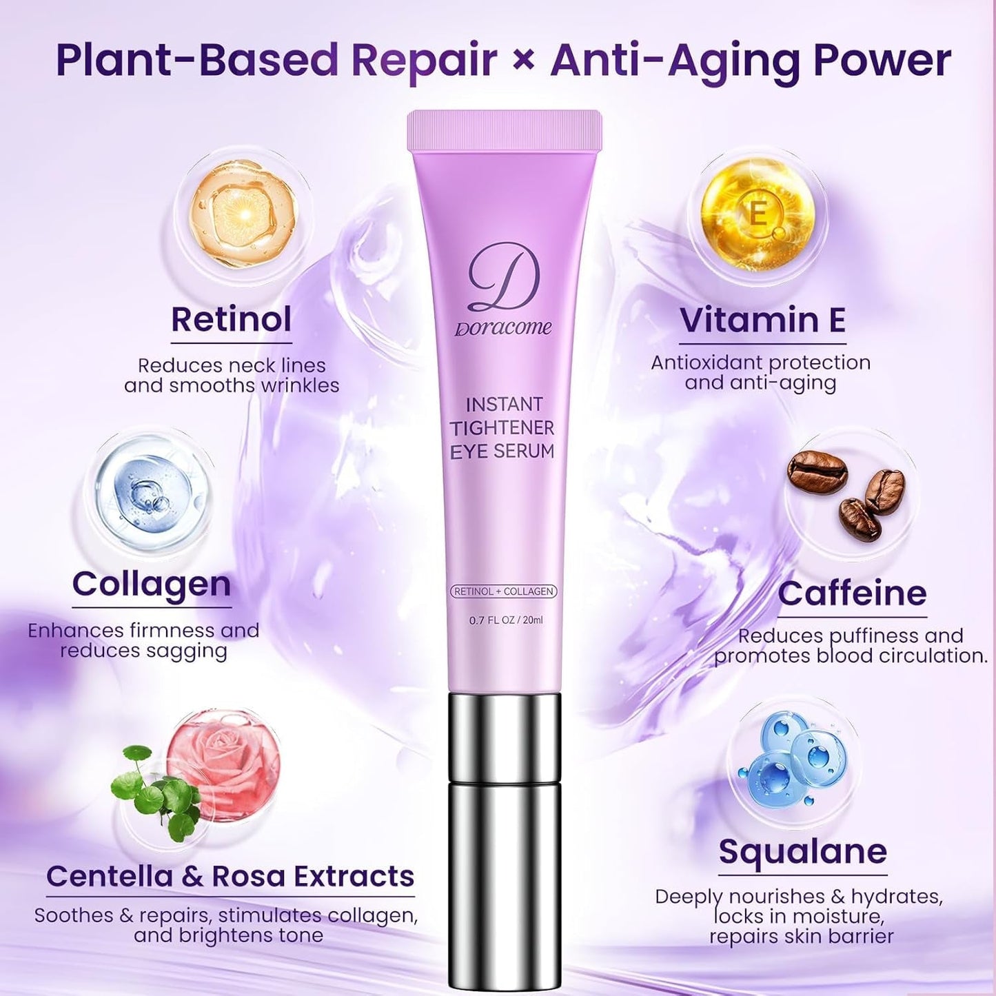 Anti Aging Eye Serum 20ml - Moisturizing Dark Circle Remover