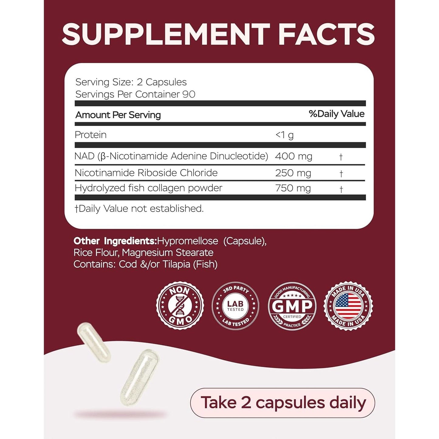 Natural Anti Aging Supplement with Collagen & NR