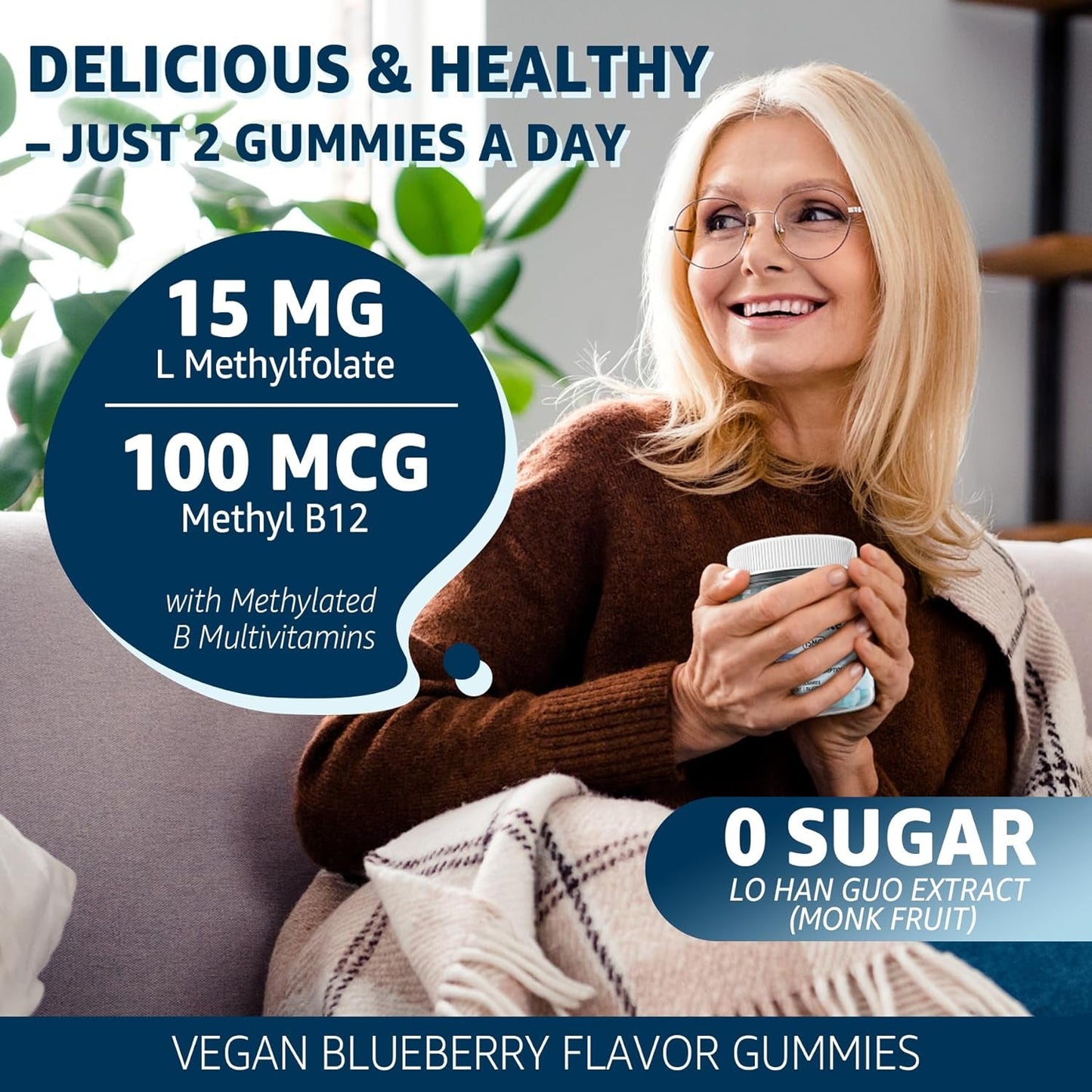 Vegan Energy Gummies with Folate and B Vitamins