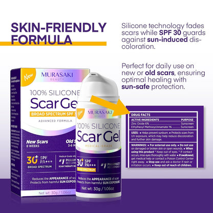 Silicone Scar Cream with SPF 30 for Sensitive Skin