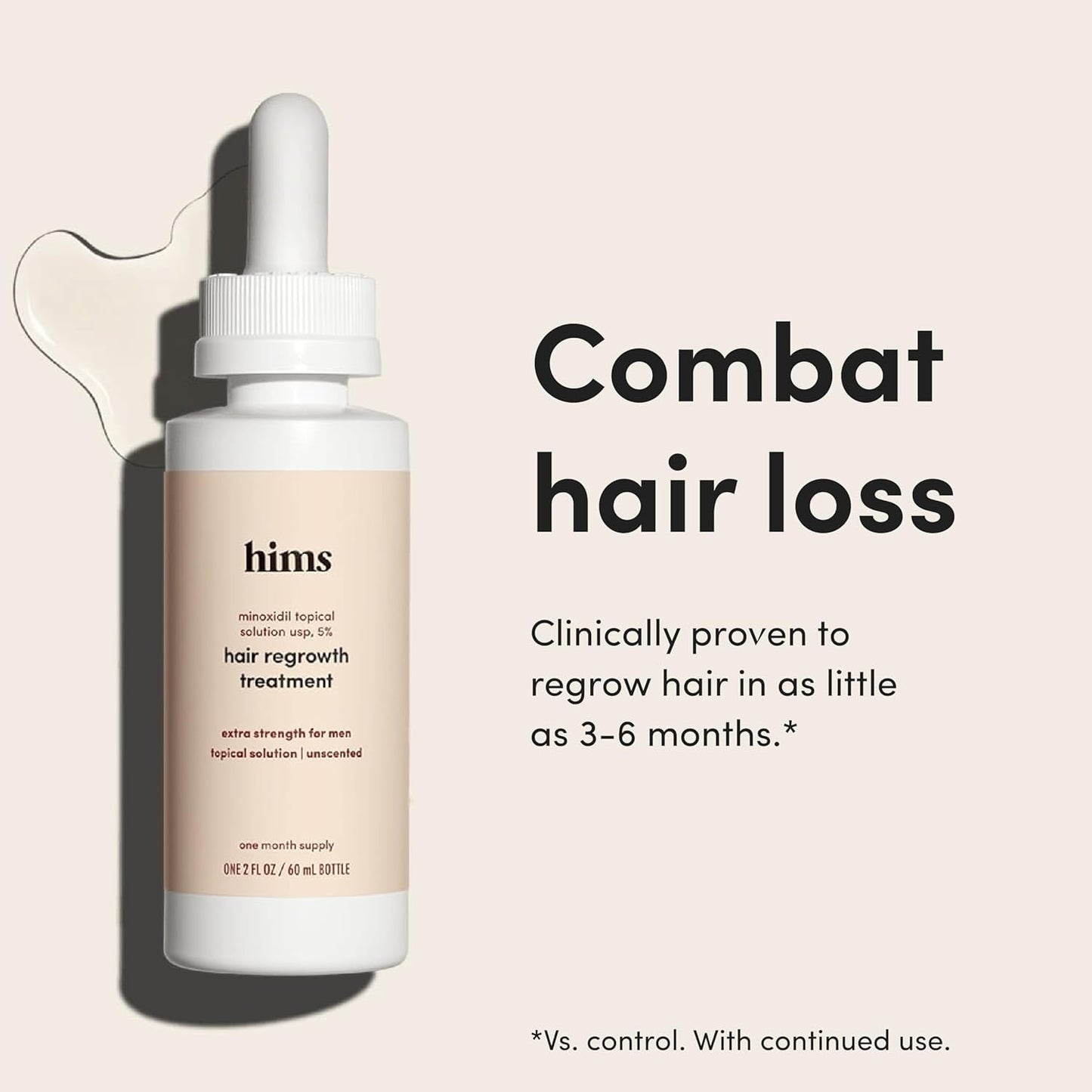 Men's Strong Hair Regrowth Serum 5% Minoxidil Treatment