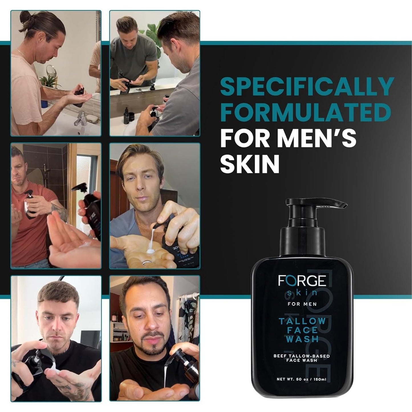 Natural Moisturizing Face Cleanser for Men 150ml