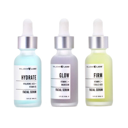 Natural Face Serum Set - 3 x 30ml | Moisturize & Rejuvenate Skin - Mycosmeticslondon